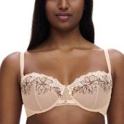 Chantelle BH Pulp Underwired Half Cup Bra Svart m Beige nylon B 75 Dam...