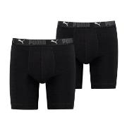 Puma 2P Sport Cotton Long Boxer Svart bomull Medium Herre