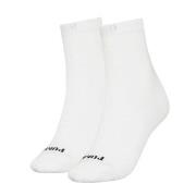 Puma Strømper 2P Women Heart Logo Short Crew Socks Hvit Str 39/42 Dame