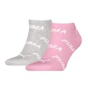 Puma Strømper 2P BWT Sneaker Sock Rosa/Grå Str 39/42