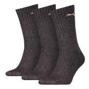 Puma Strømper 3P Sport Crew Socks Antracit Str 39/42
