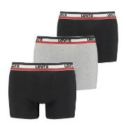 Levis 3P Logo Boxer Brief Svart/Grå bomull Large Herre