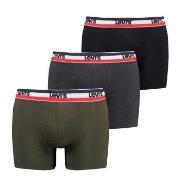 Levis 3P Logo Boxer Brief Svart/Grønn bomull Large Herre