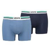 Levis 2P Men Sportswear Logo Boxer Brief Marine/Blå bomull Small Herre