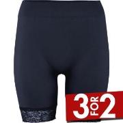 Decoy Long Shorts With Lace Marine S/M Dame