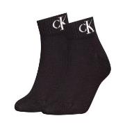 Calvin Klein Strømper 2P Women Monogram Quarter Socks Svart Str 35/38 ...