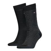 Tommy Hilfiger Strømper 2P Men Sock Stripe Svart Str 47/49 Herre
