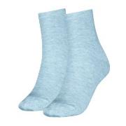 Tommy Hilfiger Strømper 2P Women Casual Short Sock Lysblå Str 35/38 Da...