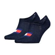 Tommy Uni TJ Flag Footie Socks Strømper 2P Marine Str 43/46