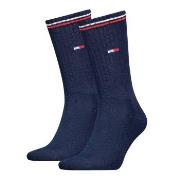 Tommy Uni TJ Iconic Crew Socks Strømper 2P Marine Str 43/46