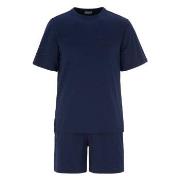 Damella Edward Short Sleeve Pyjamas Marine bomull Medium Dame