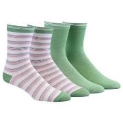 Damella Strømper 2P Bamboo Socks Grønn stripet Str 43/46 Dame