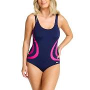 Damella Gloria Basic Chlorine Resistant Swimsuit Blå/Rosa polyester 36...
