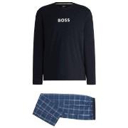 BOSS Easy Long Night Set Blå bomull Large Herre