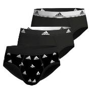 adidas 3P Active Flex Cotton Brief CL1 Svart/Hvit bomull Large Herre