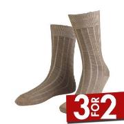 Amanda Christensen Strømper Grade Wide Rib Ankle Socks Brun Str 47/50