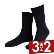 Amanda Christensen Strømper Grade Wide Rib Ankle Socks Marine Str 47/5...
