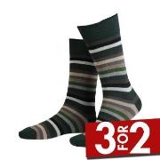 Amanda Christensen Strømper True Block Stripe Ankle Sock Svart/Grønn S...