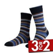 Amanda Christensen Strømper True Block Stripe Ankle Sock Marine Str 43...
