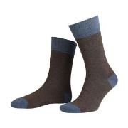 Amanda Christensen Strømper True Contrast Ankle Sock Brun Str 47/50