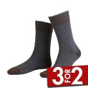 Amanda Christensen Strømper True Stripe Ankle Sock Brun Str 39/42