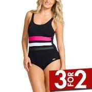 Damella Annabella Chlorine Resistent Swimsuit Svart/Rosa polyester 42 ...