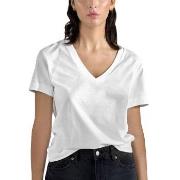 Bread and Boxers V-Neck Regular Tee Hvit økologisk bomull X-Large Dame