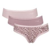 Sloggi Truser 3P GO Crush Hipster Briefs Sand/rosa bomull X-Small Dame