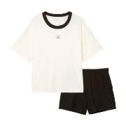 Marc O Polo Organic Cotton Short Pyjama Set Hvit/Svart bomull Large Da...