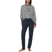 Marc O Polo Women Pyjama Set Hvit/Marine bomull Medium Dame