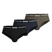 BOSS 3P Bold Design Hip Brief Svart/Grønn bomull XX-Large Herre