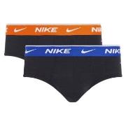 Nike 2P Everyday Cotton Stretch Briefs Blå/Oransje bomull Small Herre