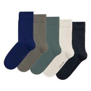 Björn Borg Strømper 5P Essential Ankle Sock Blå/Hvit Str 36/40 Herre