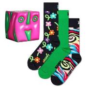 Happy socks Strømper 3P Hyper Cube Socks Gift Box Mixed bomull Str 41/...