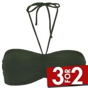 Damella Olivia Padded Bikini Bra Mørkgrørnn  38 Dame