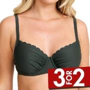 Damella Grace Wavy Bikini Bra Mørkgrørnn  F/G 42 Dame