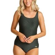 Damella Alice Textured Swimsuit Mørkgrørnn  nylon 38 Dame