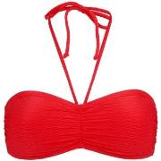 Damella Olivia Textured Padded Bikini Bra Rød nylon 36 Dame