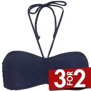 Damella Olivia Textured Padded Bikini Bra Marine nylon 44 Dame