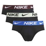 Nike 3P Dri-Fit Essential Micro Hip Brief Svart/brun bomull X-Small He...