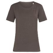Stedman Claire Relaxed Women Crew Neck Sjokolade ringspunnet bomull X-...
