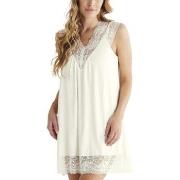 Damella Viscose Plain Sleeveless Nightdress Elfenben viskose XX-Large ...