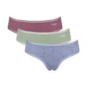 Sloggi Truser 3P GO Crush Hipster Briefs Blå/Rosa bomull Medium Dame