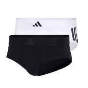 adidas 2P Active Flex Cotton 3 Stripes Brief Hvit/Svart bomull XX-Larg...