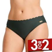 Damella Emily Wavy Bikini Brief Mørkgrørnn  48 Dame