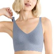 Sloggi BH ZERO Feel Bliss Bralette Blå/Grå Small Dame