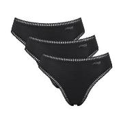 Sloggi Truser 3P GO Crush High Leg Briefs Svart bomull XX-Large Dame