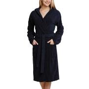 Schiesser Essentials Bathrobe With Hood Marine bomull Small Dame