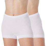 Schiesser Truser 2P Original Classics Fine Rib Shorts Hvit bomull 54 D...