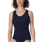 Schiesser Fine Rib Top Mørkblå bomull Small Dame